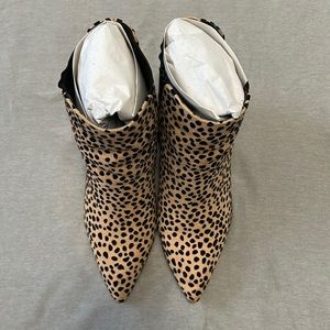 Leopard print booties